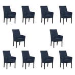 Set van 10 Leren eetkamerstoelen Just met armleuning -, Huis en Inrichting, Stoelen, Ophalen of Verzenden, Nieuw, Leer, Eén