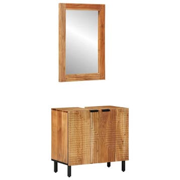 vidaXL Badkamerkast set 2 st Naturel 62 x 33 x 58 cm, Verzenden, Nieuw