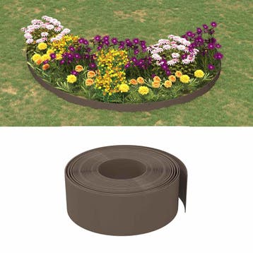 vidaXL Tuinranden 3 st 10 m 20 cm polyetheen bruin, Verzenden