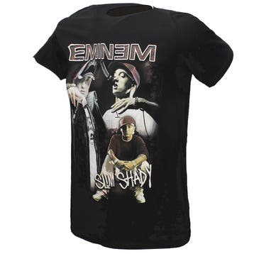 Eminem Slim Shady Marshall Mathers Collage T-Shirt - Officië, Nieuw