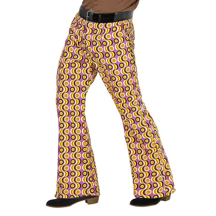 Disco 70S Broek Lila Heren, Kleding | Heren, Carnavalskleding en Feestkleding, Nieuw, Verzenden