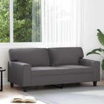 vidaXL Tweezitsbank / zetel 140 cm kunstleer grijs, Huis en Inrichting, Zetels | Zetels, Verzenden, Nieuw
