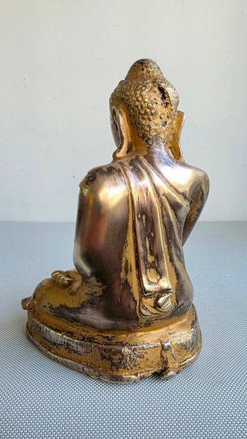 Boeddha van Zilverlegering - Legering - 20e eeuw, Antiek en Kunst