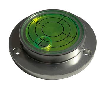 Ronde waterpas in aluminium behuizing (55x40x12 mm, zilver), Verzenden, Nieuw