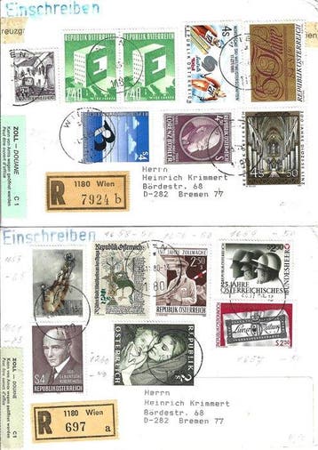 Oostenrijk 1963/1993 - Aangetekend en Christkidl Oostenrijk, Gestempeld