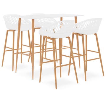 vidaXL 5-delige Barset wit, Huis en Inrichting, Complete eetkamers, Verzenden, Nieuw