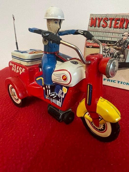 Yoshiya / Kobe Yoko Ltd. - Jouet en étain - Mystery Police, Antiek en Kunst, Antiek | Speelgoed