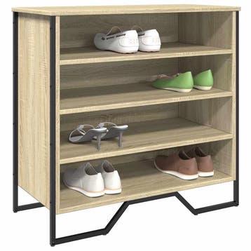 vidaXL Schoenenkast 80x38x78 cm bewerkt hout sonoma, Verzenden
