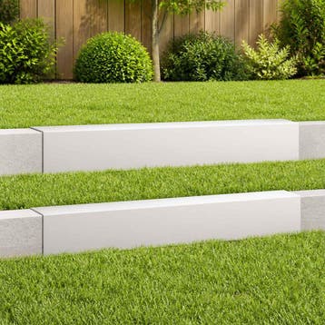 vidaXL Afdekprofiel voor tuinranden 2 st 100 x 20 x 15 cm, Verzenden, Nieuw