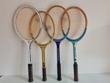 4 vintage tennisrackets : Browning BT 400 - Snauwaert -, Nieuw