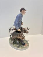 Royal Copenhagen - Christian Thomsen - Figuur - Boy with two, Antiek en Kunst