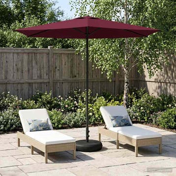 vidaXL Tuinparasol met voet 270 x 270 cm Polyester, Verzenden, Nieuw