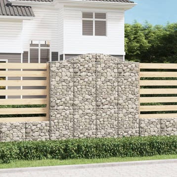 vidaXL Schanskorf gewelfd 200x50x200/220 cm gegalvaniseerd, Tuin en Terras, Verzenden, Nieuw