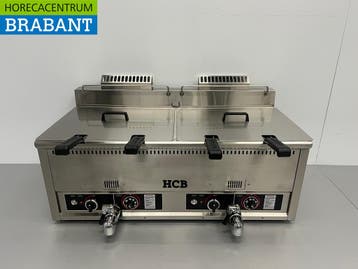 Friteuse double en acier inoxydable 2 x 30 litres PROPAAN, Verzenden