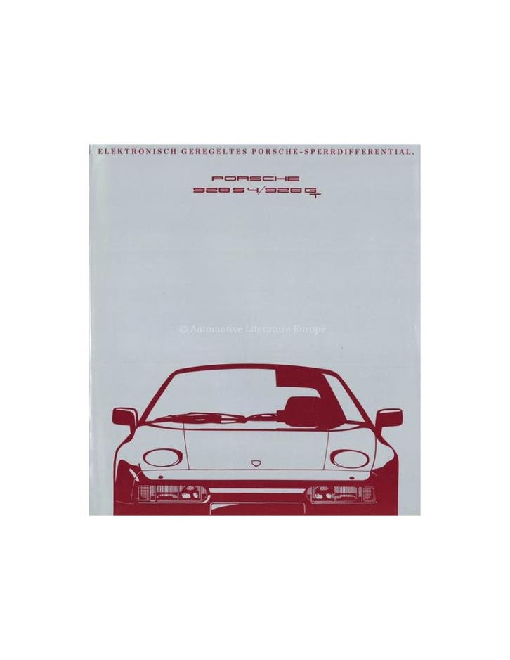 1990 PORSCHE 928 S4 | 928 GT SPERRDIFFERENTIAL BROCHURE, Boeken, Auto's | Folders en Tijdschriften