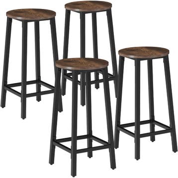 Set van barkrukken Corby - Industrieel hout donker, rustiek, Verzenden, Nieuw
