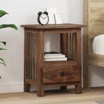 vidaXL Nachtkastje Bruin 30 x 30 x 47 cm Massief, Huis en Inrichting, Tafels | Bijzettafels, Verzenden, Nieuw