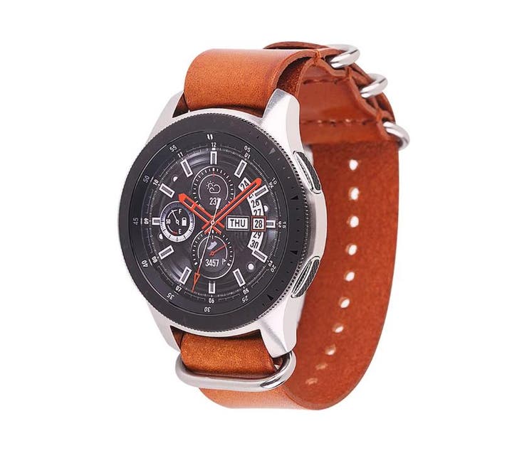 DrPhone HeritageOne – 20mm Leren Horlogeband - Premium, Handtassen en Accessoires, Smartwatches, Nieuw, Verzenden
