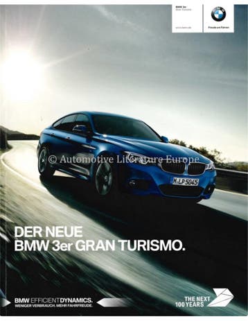 2016 BMW 3 SERIE GRAN TURISMO BROCHURE DUITS, Ophalen of Verzenden, Nieuw