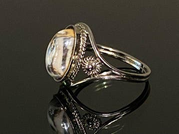 Vintage Arts & Crafts - Oude opvallende ring met unieke