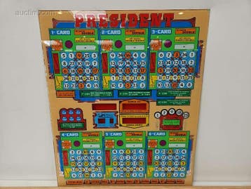 Originele frontplaat van bingo- en spelautomaat...