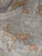 San leucio tessuto 270x250 cm mappa geografica - Gordijnstof