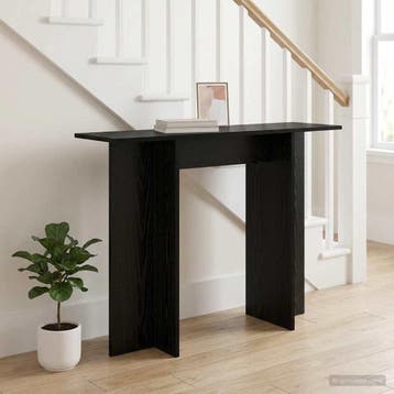 vidaXL Wandtafel Zwart eiken 100 x 30 x 75 cm Bewerkt hout, Verzenden