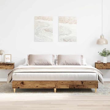vidaXL Bedframe zonder matras 180x200 cm bewerkt hout oud, Verzenden, Nieuw