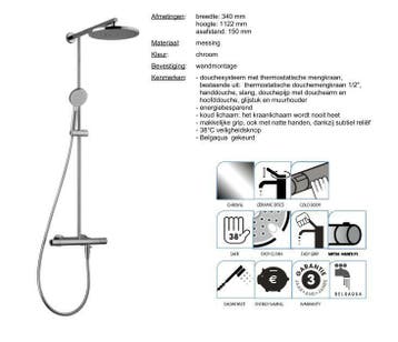 Douchepaneel Mio, Doe-het-zelf en Bouw, Sanitair, Nieuw, Kraan