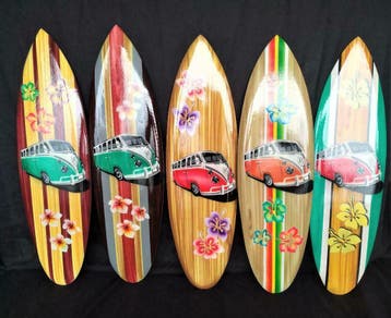 VW Minibusje wandborden surfplankjes,Paintbrush,geschilderd, Huis en Inrichting, Ophalen of Verzenden, Nieuw