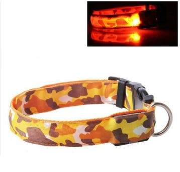 LED Halsband Camo ORANJE, Verzenden