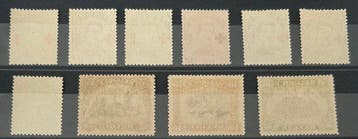 België 1918 - Rode Kruis met rode opdruk : de 10 kleinste, Gestempeld