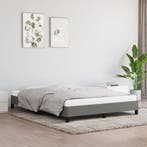 vidaXL Bedframe zonder matras stof donkergrijs 140x190 cm, Verzenden, Nieuw