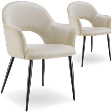 Eetkamerstoel Sachel, fluweellook, gestoffeerd, 120 kg, Verzenden, Nieuw