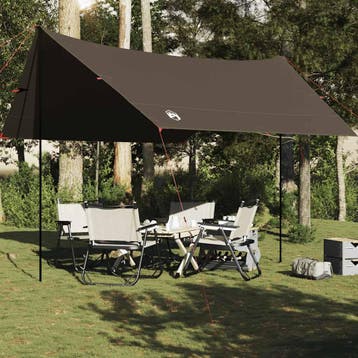 vidaXL Kampeerluifel waterdicht 438x376x212 cm bruin, Caravans en Kamperen, Verzenden, Nieuw