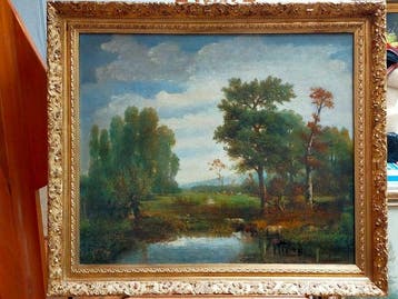 Alfred Bastien (1873-1955) - Landschaft, Antiek en Kunst