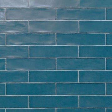 Wandtegel Cifre Block Nordic Handvorm Blauw Mat 7,5x30, Nieuw, 20 tot 40 cm, 10 m² of meer, Wandtegels