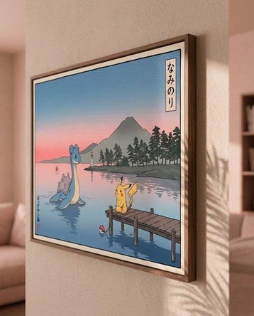 MEDSAN - Pikachu and Lapras at Dusk () - UNIQUE WORK