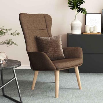 vidaXL Relaxstoel stof bruin, Verzenden
