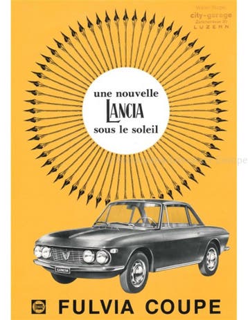 1965 LANCIA FULVIA COUPÉ LEAFLET FRANS