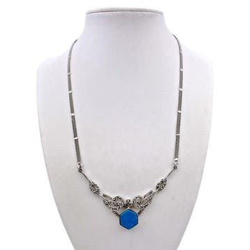 Zilver - Halsketting - Art Deco, circa jaren 40, Nieuw