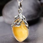 Exclusieve Baltische barnsteenhanger - handgemaakt