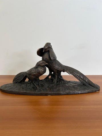 Manifattura Cacciapuoti - sculptuur, Coppia di fagiani - 30
