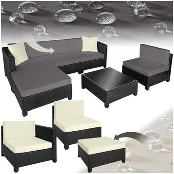 Rotanlounge met aluminium frame, Tuin en Terras, Tuinsets en Loungesets, Verzenden, Nieuw