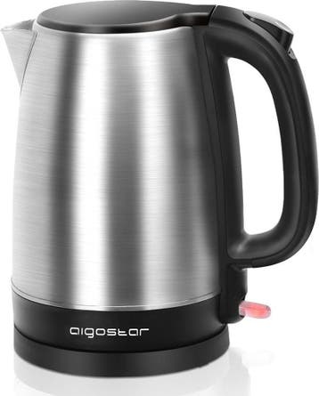 Waterkoker met temperatuurregeling - RVS - 1.7L - 2200W - Zw, Verzenden, Nieuw