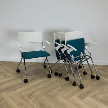 Outlet Complete set van 4 stuks Sedus Flip Flap inschuifbare, Maison & Meubles, Chaises