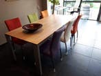 Set van 6 leren eetkamerstoelen - met wieltjes - diverse, Huis en Inrichting, Stoelen, Ophalen of Verzenden, Nieuw, Eén
