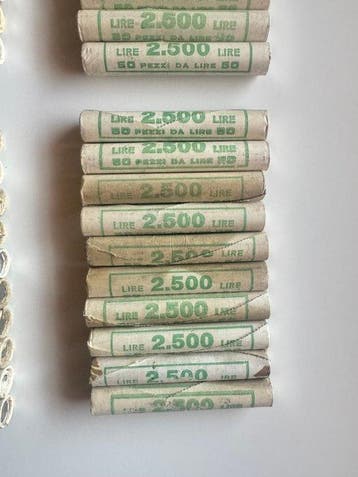 Italie, République Lotto 40 Rotolini 50 Lire mignon