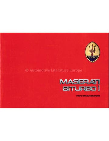 1986 MASERATI BITURBO I INSTRUCTIEBOEKJE ITALIAANS