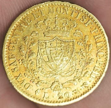 Italie, Royaume de Sardaigne Carlo Felice. 20 Lire 1826